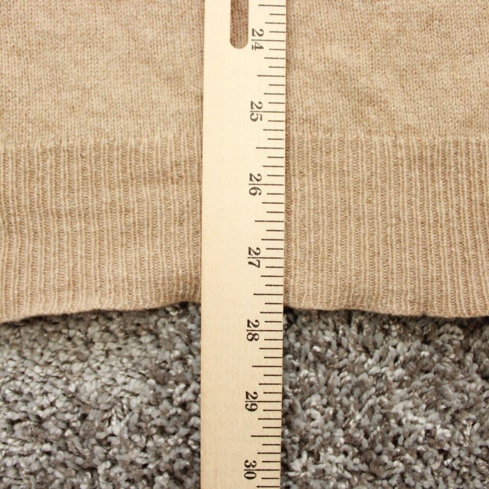 Thane Sweater Womens L Beige Vintage Cashmere V Neck Long Sleeve Pullover - Picture 6 of 6